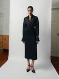 ERIN DRAPED MIDI SKIRT