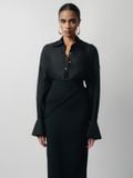 ERIN DRAPED MIDI SKIRT