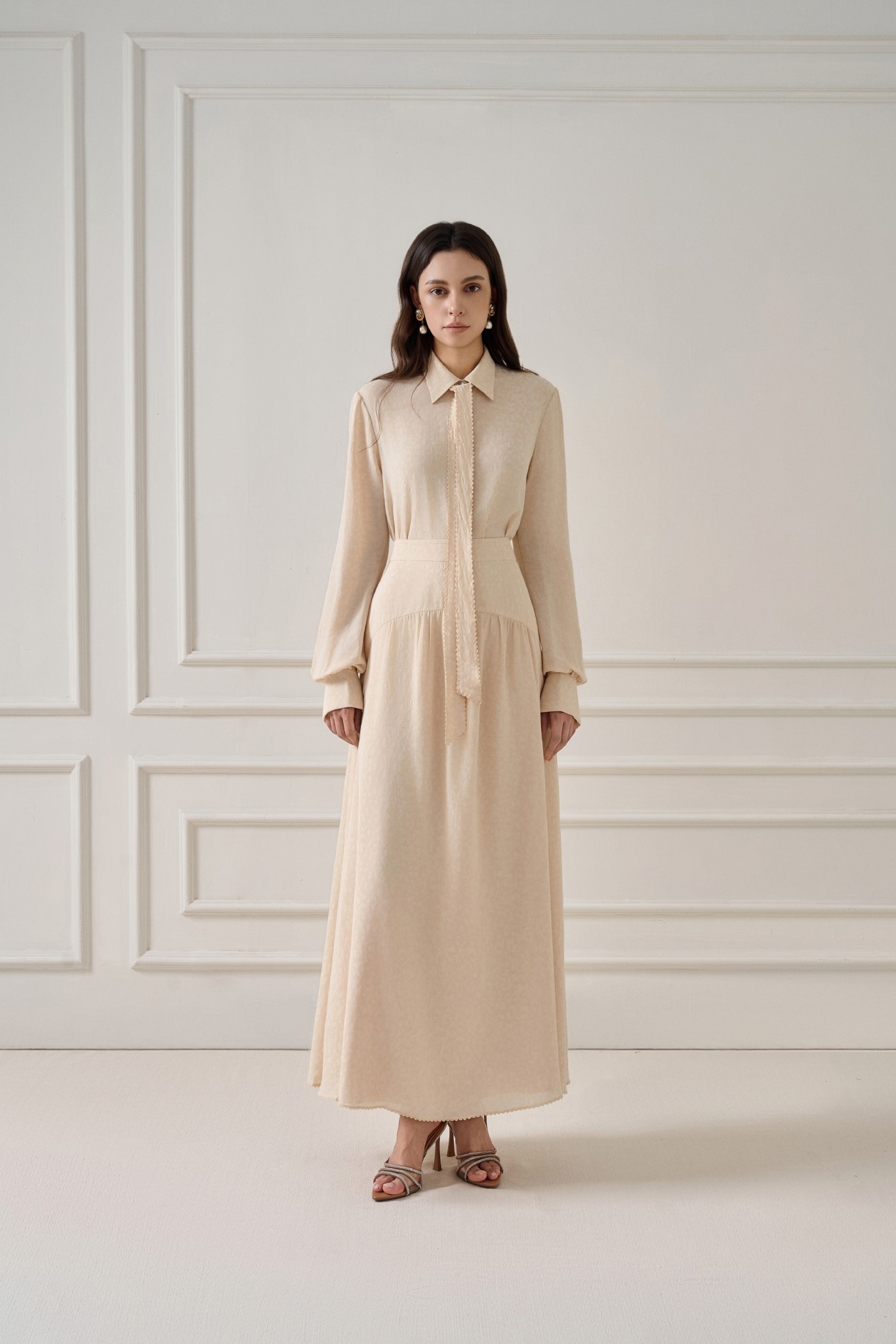  BRYAN SILK JACQUARD BLOUSE 