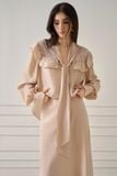 ZANA TIE-DETAIlLED RUFFLED BLOUSE