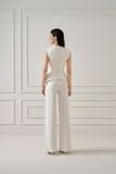 LILA SAND JACQUARD PEPLUM