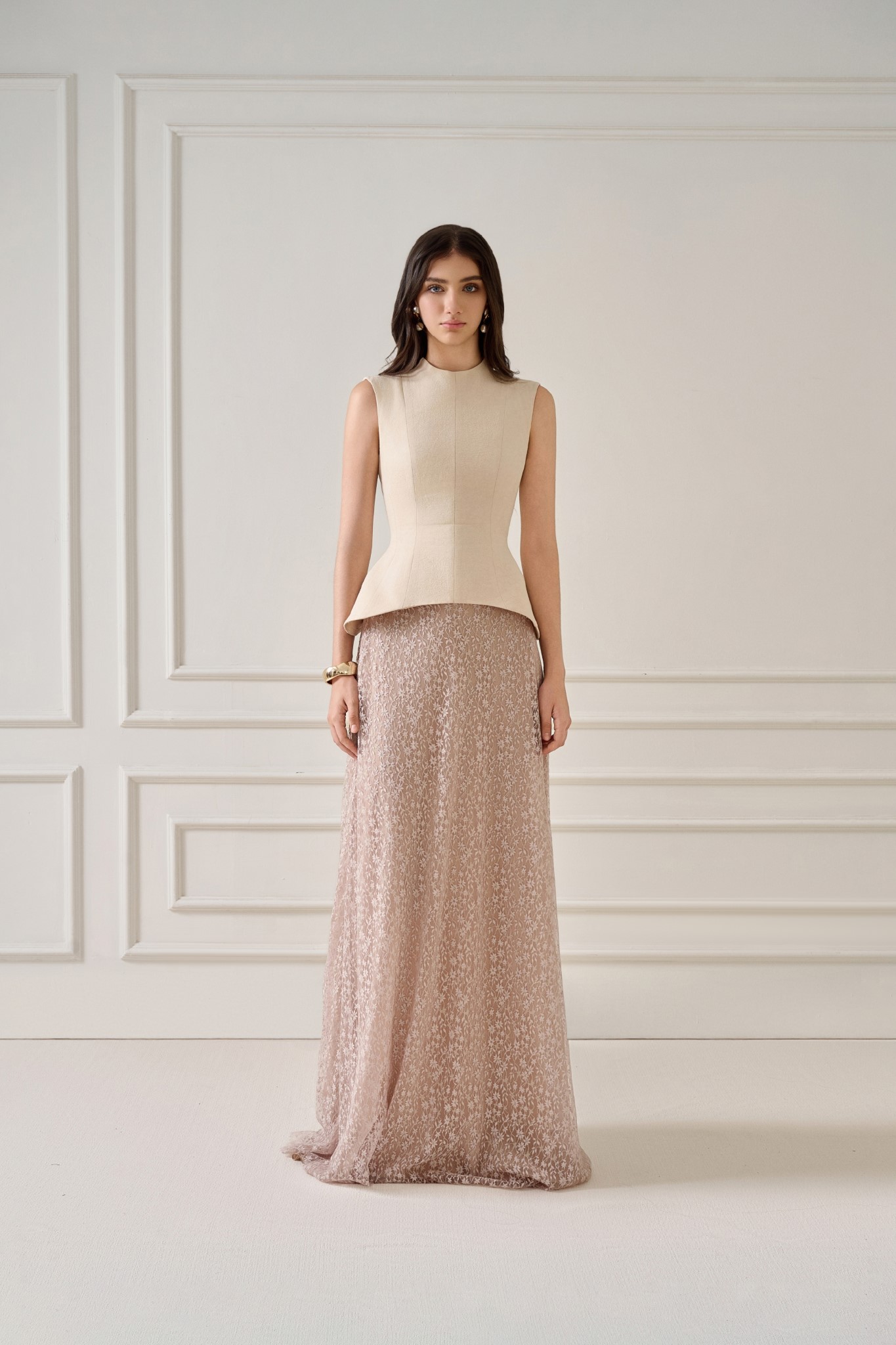  BORRA AURORA LACE LONG SKIRT 