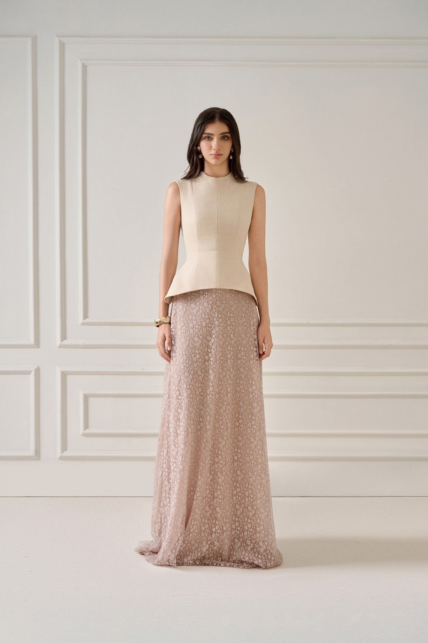 BORRA AURORA LACE LONG SKIRT