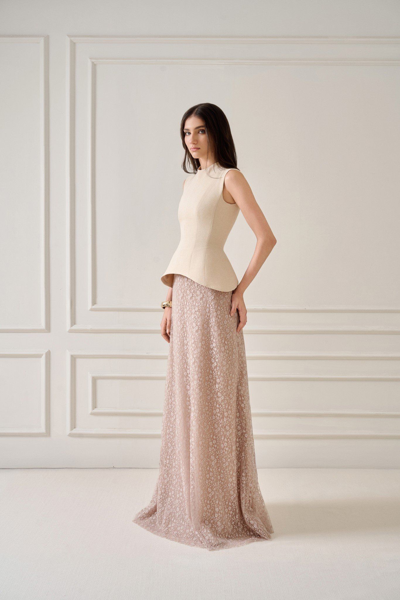 BORRA AURORA LACE LONG SKIRT