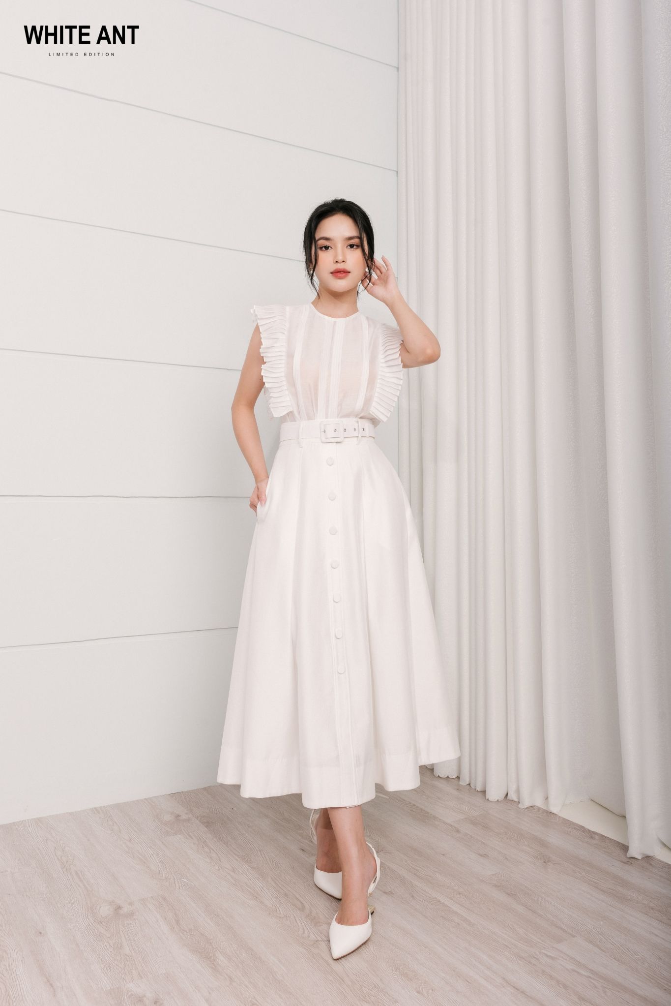 Chân Váy Xòe Nữ White Ant FERGAL A.LINE SKIRT 110100116D.001