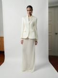 ERA WOOL LACY JACQUARD WHITE SKIRT