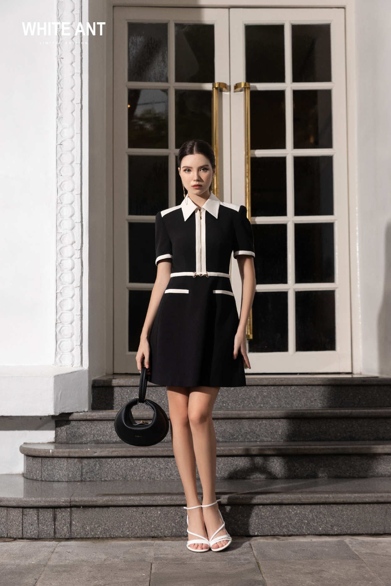  Đầm A Phối Da Nữ White Ant EUPHEMIA HOUSE DRESS 120830004 