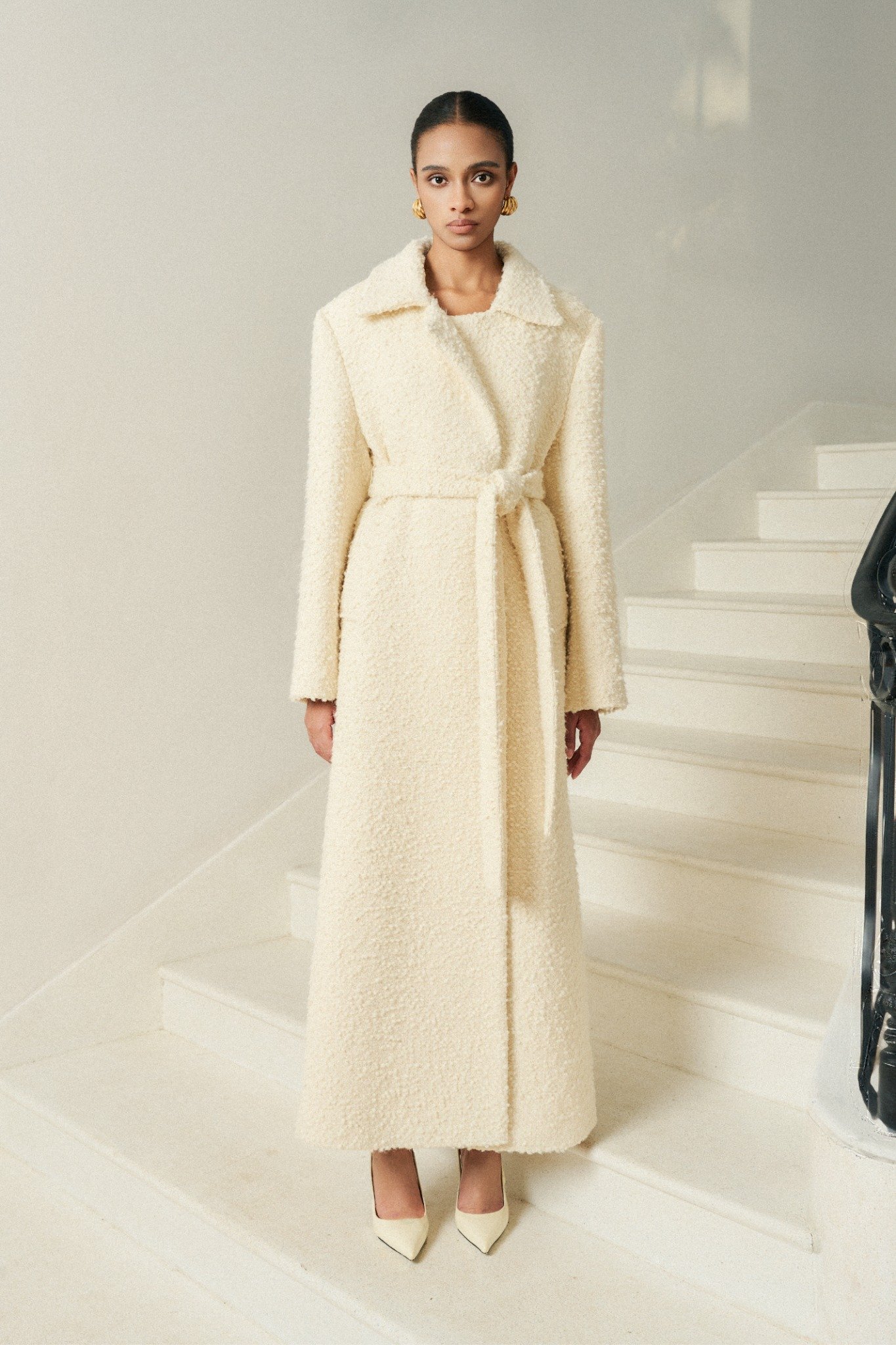  NADI WOOL- BLEND TWEED LONG COAT 