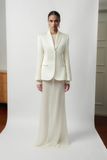 ERA WOOL LACY JACQUARD WHITE SKIRT