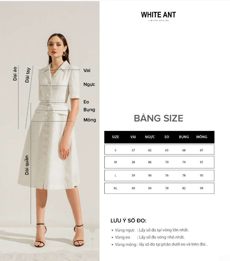 Áo Blazer Tay Bồng Nữ White Ant EMERY NOTCHED BLAZER 180500060