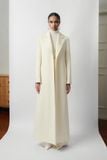TIFF EMB CASHMERE-BLEND LONG COAT