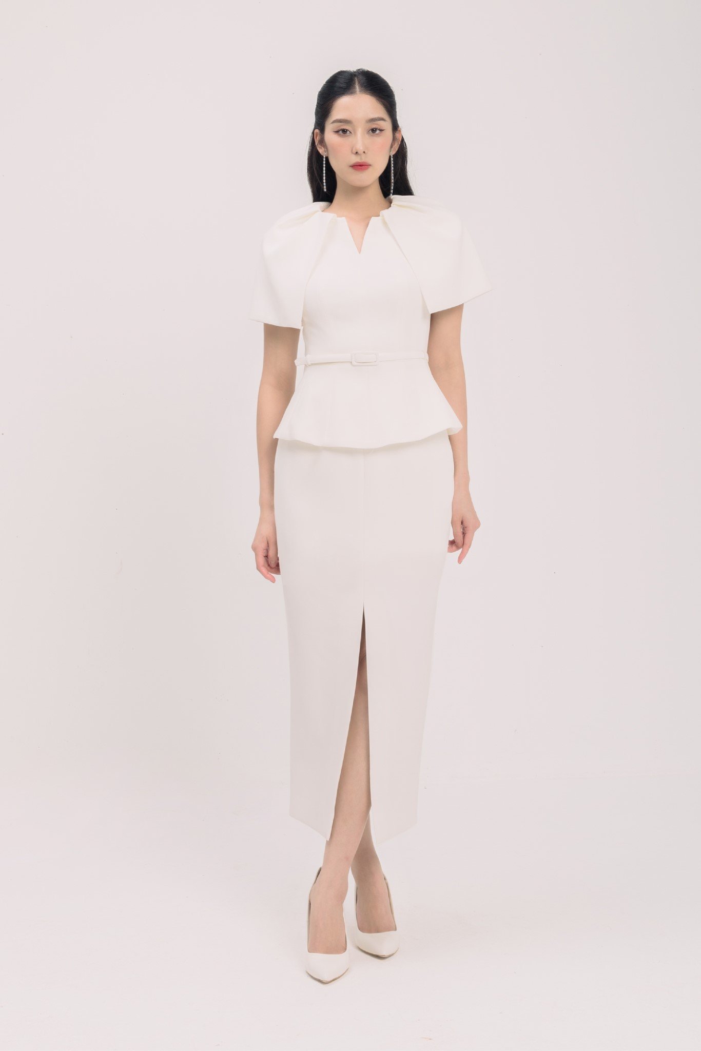  RUTH PENCIL SKIRT WHITE 