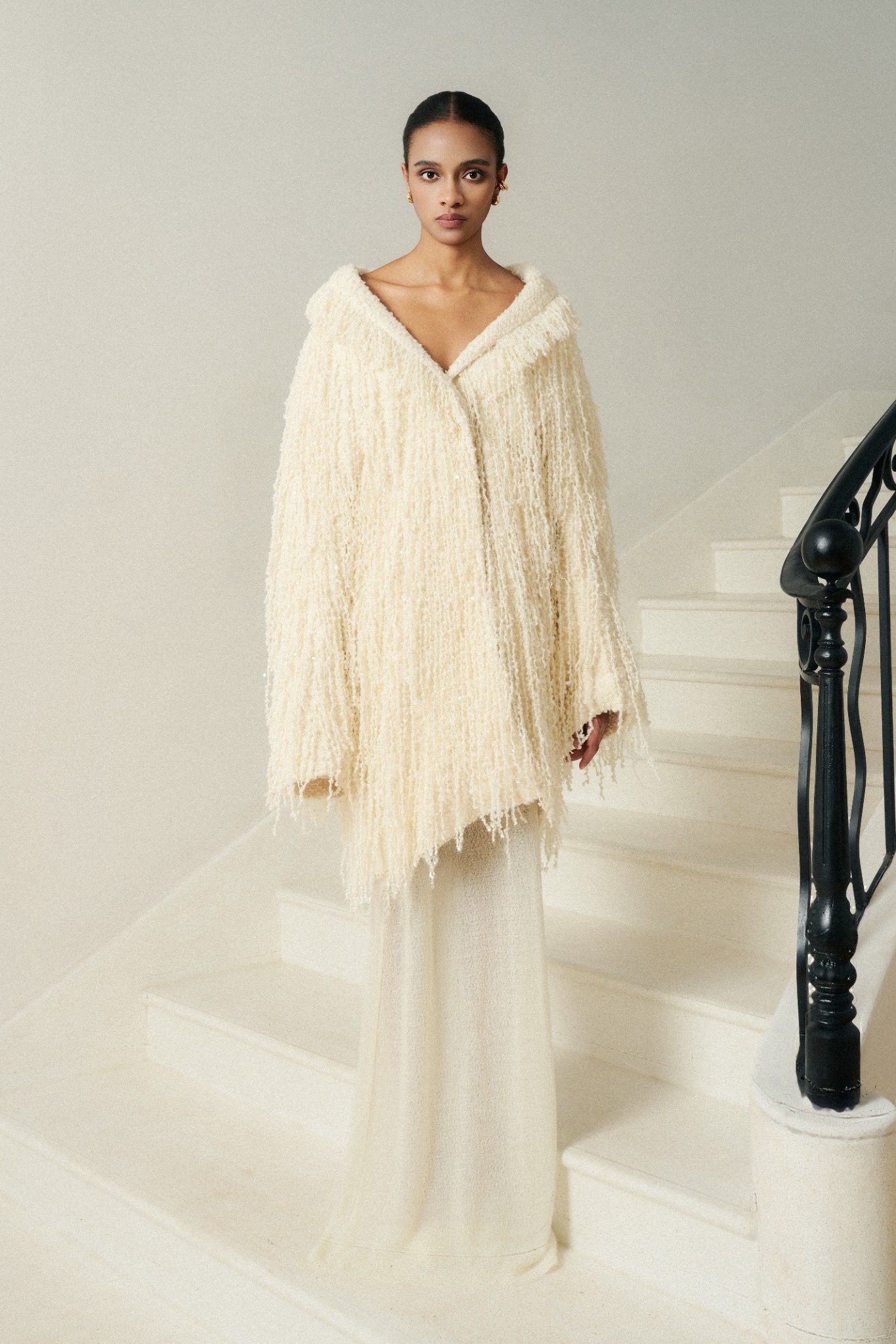  NORI PREMIUM TASSEL EMB WOOL COAT (PRE-ODER) 