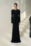 ERA WOOL LACY JACQUARD BLACK SKIRT