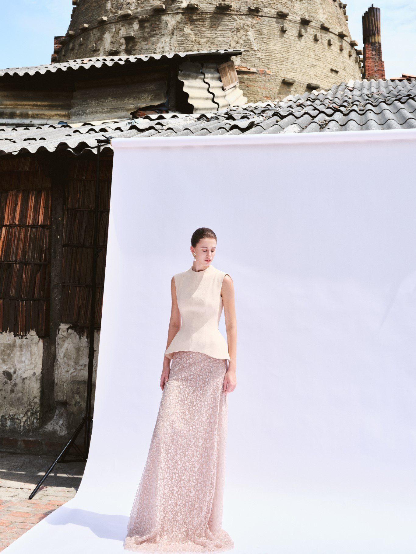 BORRA AURORA LACE LONG SKIRT