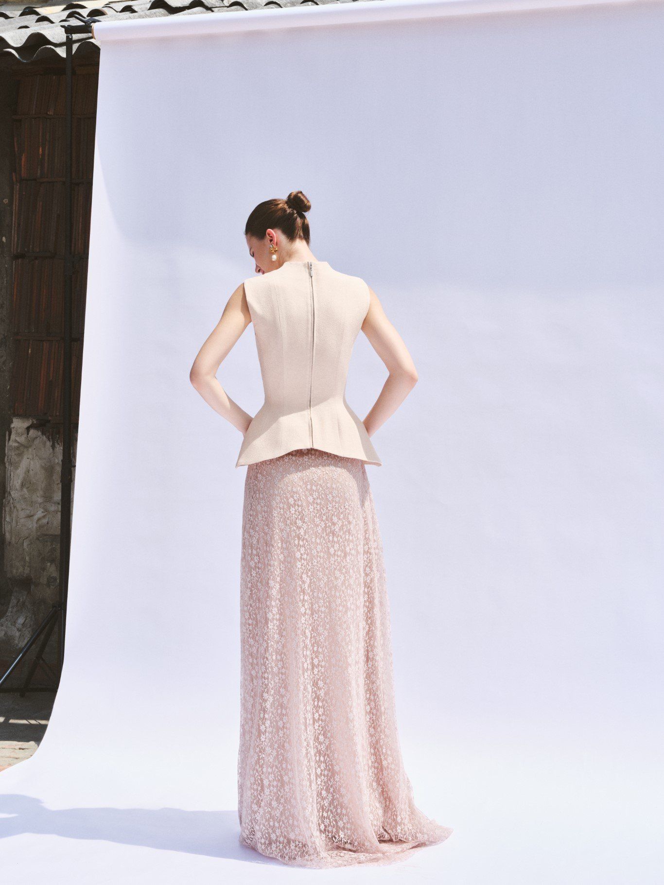 BORRA AURORA LACE LONG SKIRT