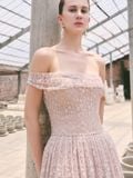 MAYA AURORA MESH RUCHED DRESS