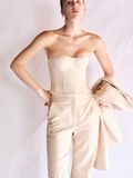 MIRRI SAND JACQUARD STRAIGHT LEG PANTS