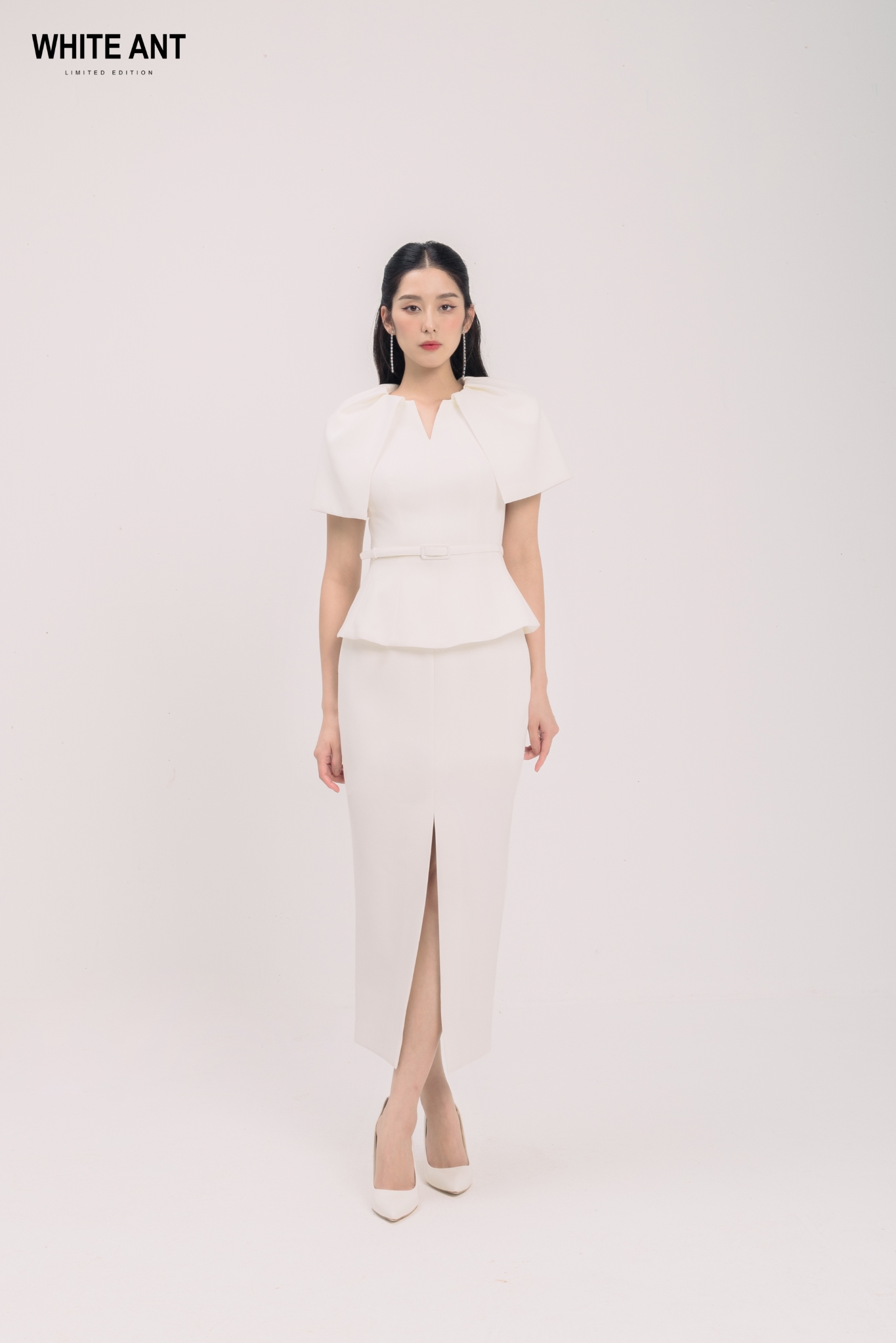  Áo Peplum Tay Bồng Nữ White Ant SOPHRONIA PEPLUM 171430003 