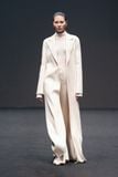 TIFF EMB CASHMERE-BLEND LONG COAT