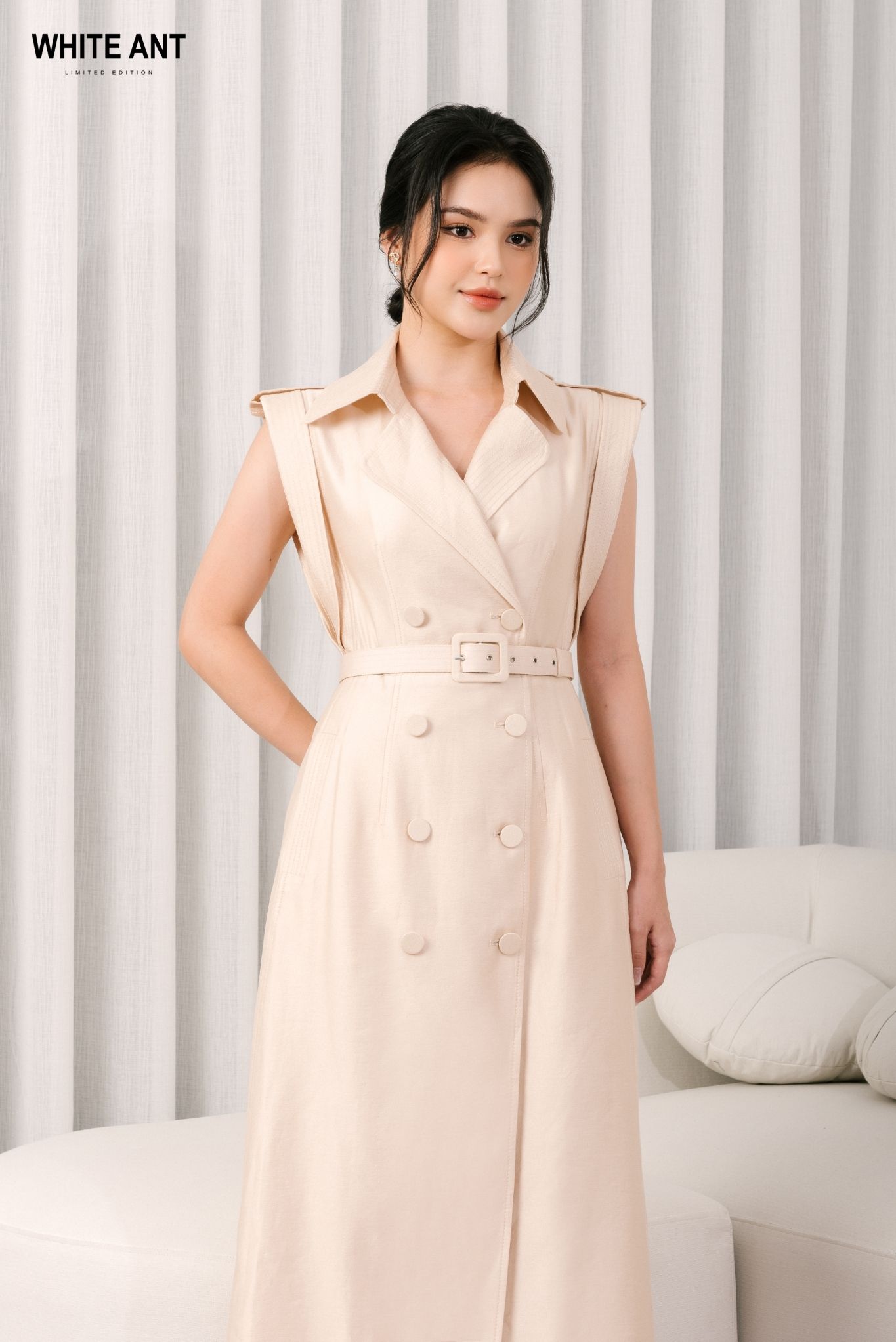 Đầm Sát Nách Dáng A Nữ White Ant PRIMROSE HOUSE DRESS 120820001.002