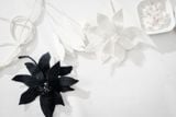 LACE - EMBELLISHED LEATHER BLOSSOM