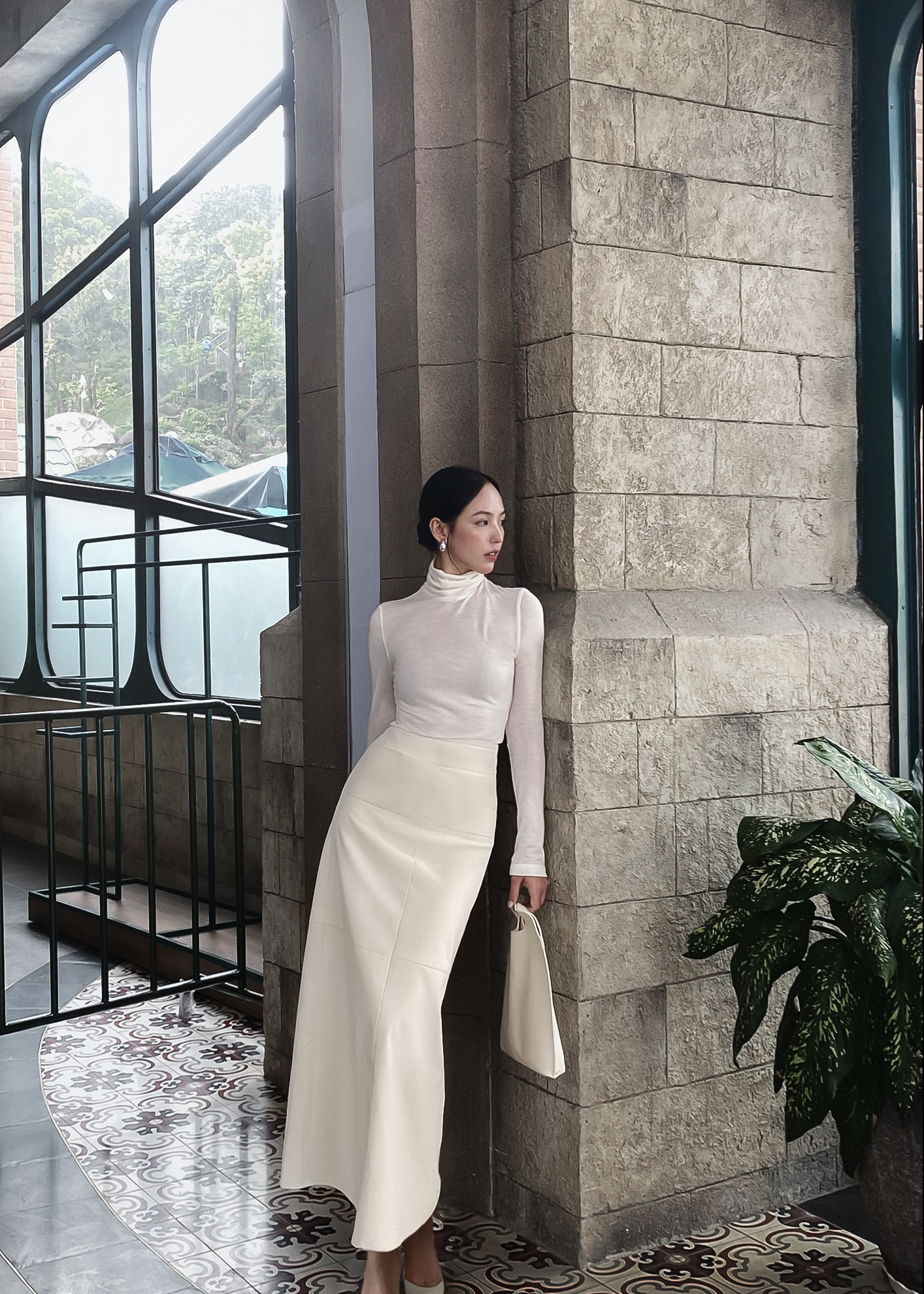  Trần Trúc X WILFRED KNIT WOOL TOP - AIMEE A-LINE SKIRT 