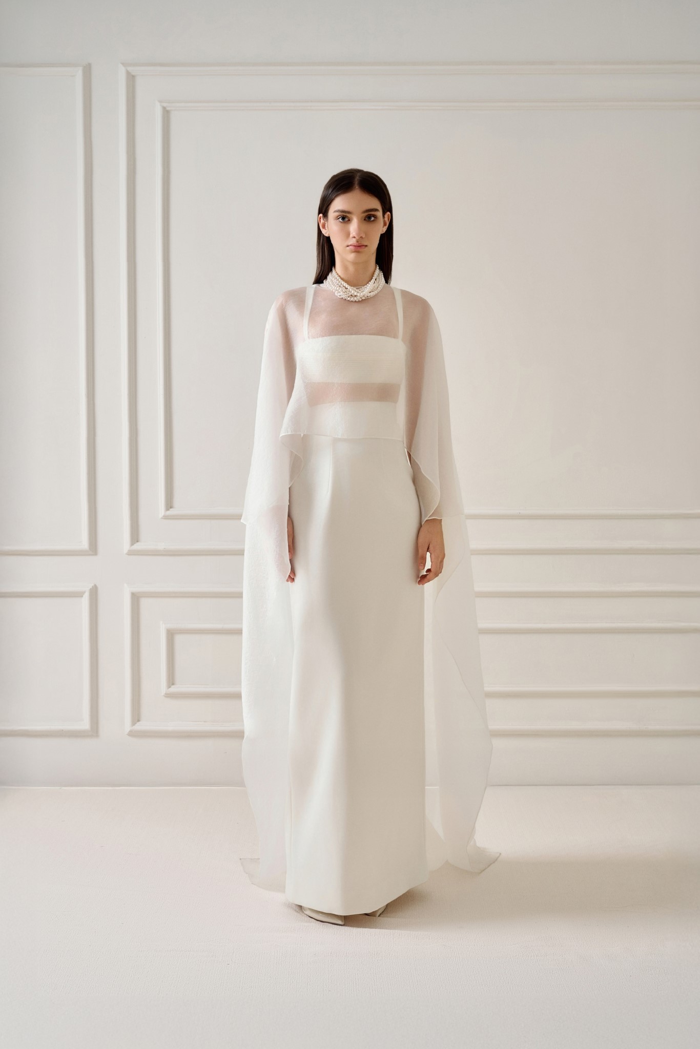  HISM SILK-SATIN LONG SKIRT 