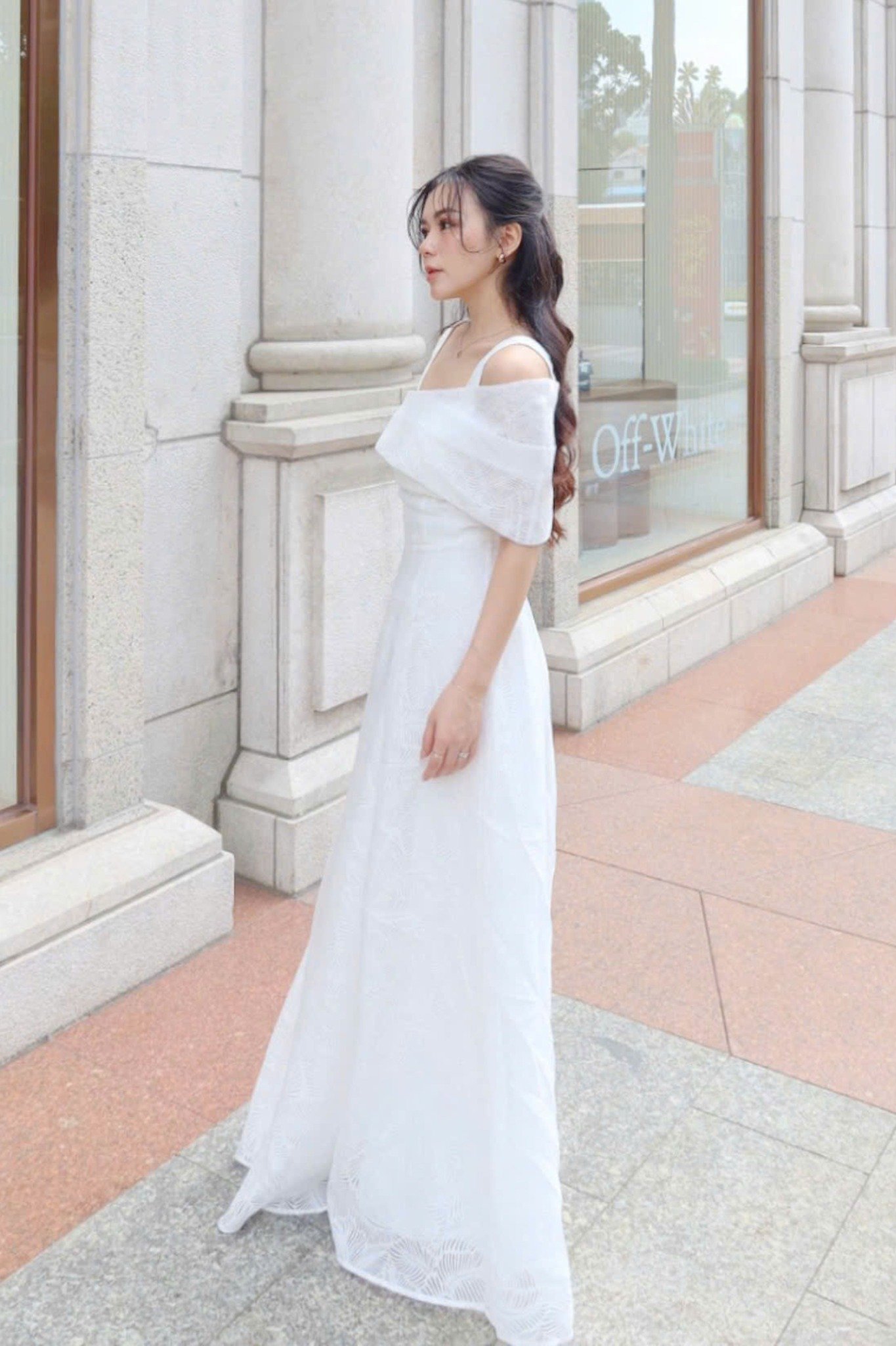 @_hngoc24.8 X DESI OFF THE SHOULDER DRESS 