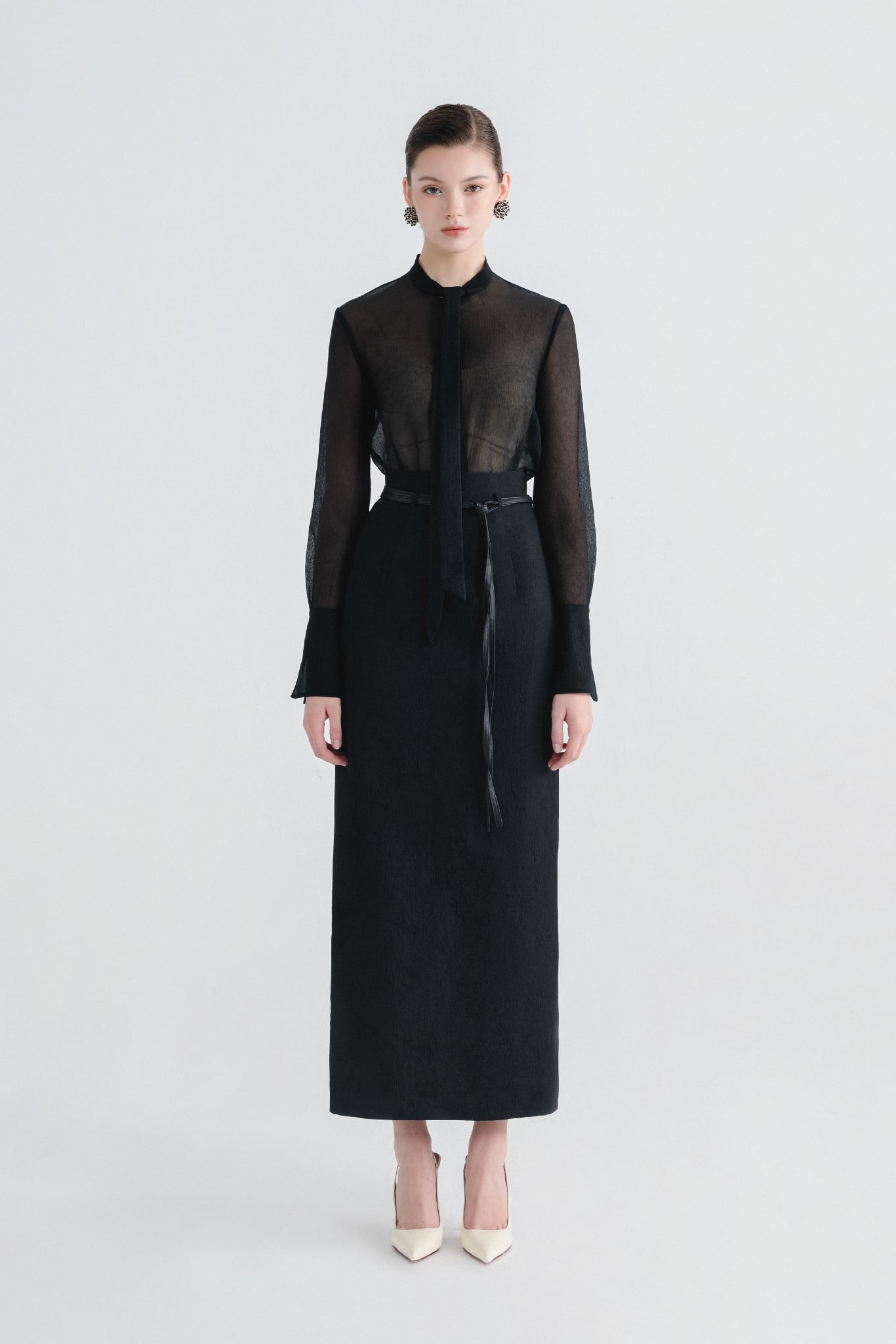  TOVE TIE-DETAILED BLOUSE 