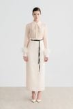 ESBER LONG SLEEVE FEATHER BLOUSE