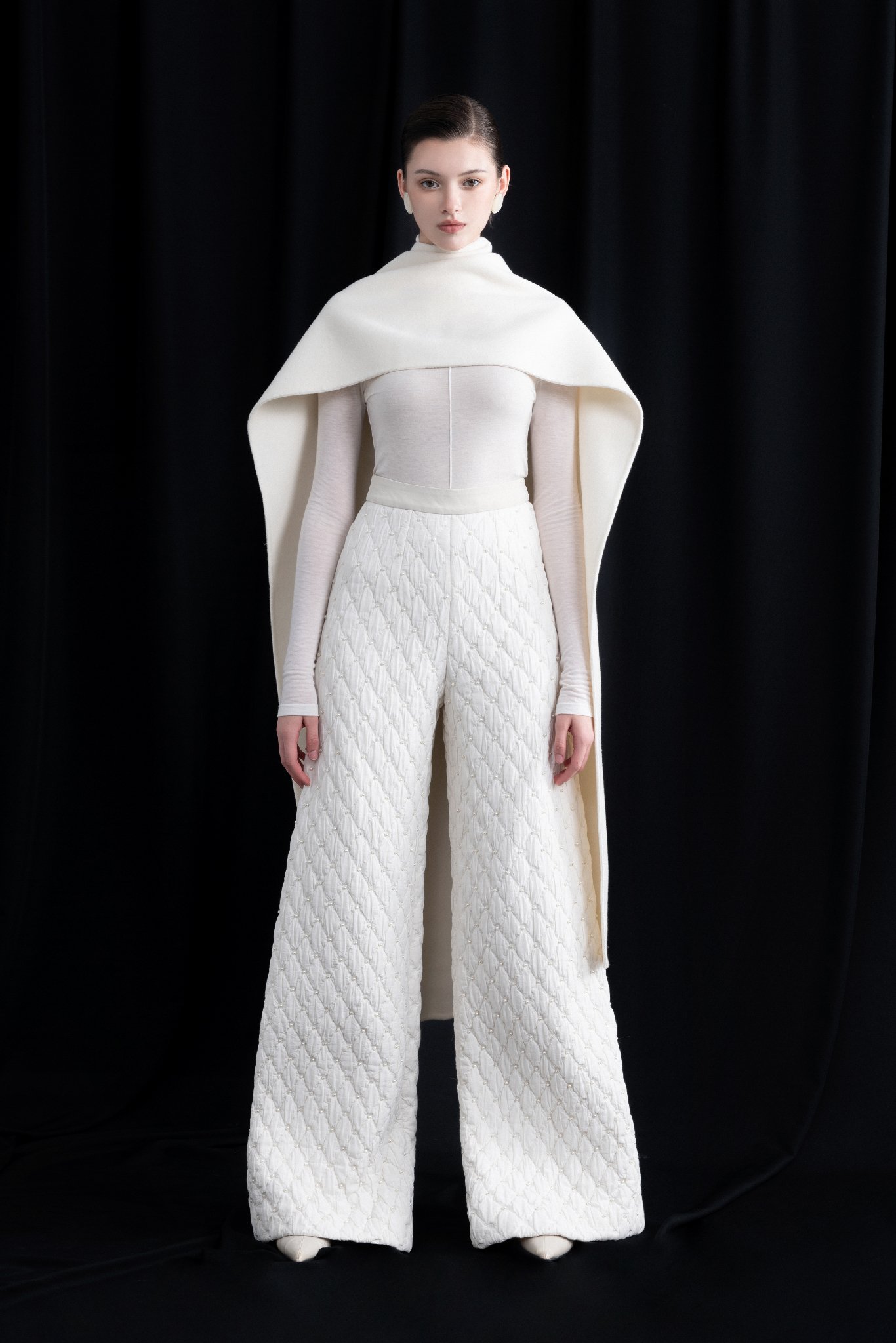  MID RISE WIDE LEG PANTS 