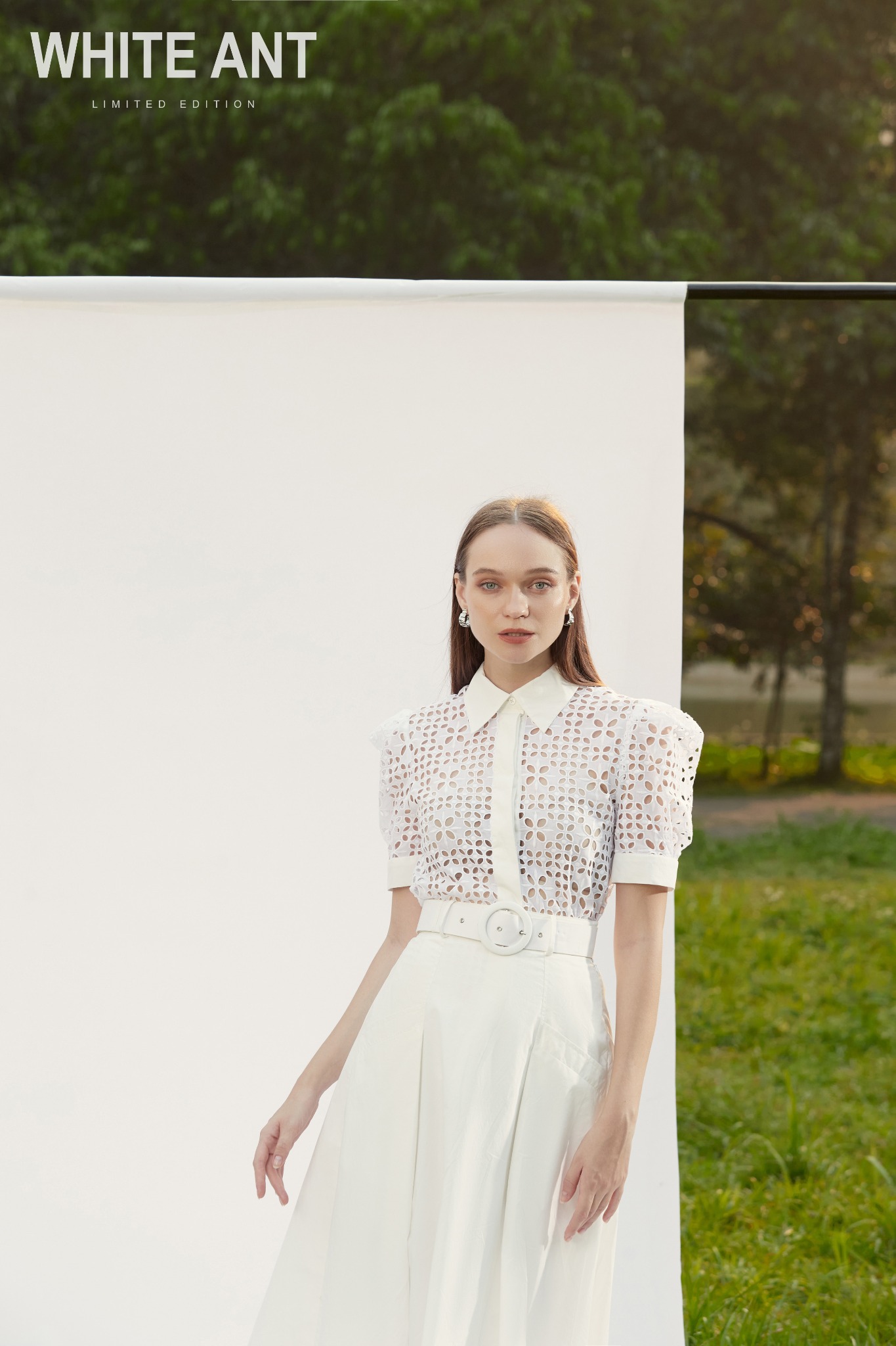  Sơ Mi Nữ Tay Lỡ White Ant NOAH POINTED SHIRT 170300210.001 