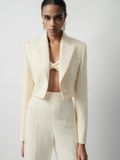 HYAT EMB WOOL WIDE- LEG PANTS
