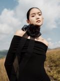 DEMPSEY OF THE SHOULDER DRESS