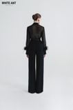 ESBER LONG SLEEVE FEATHER BLOUSE