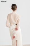 ESBER LONG SLEEVE FEATHER BLOUSE