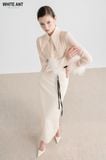 ESBER LONG SLEEVE FEATHER BLOUSE