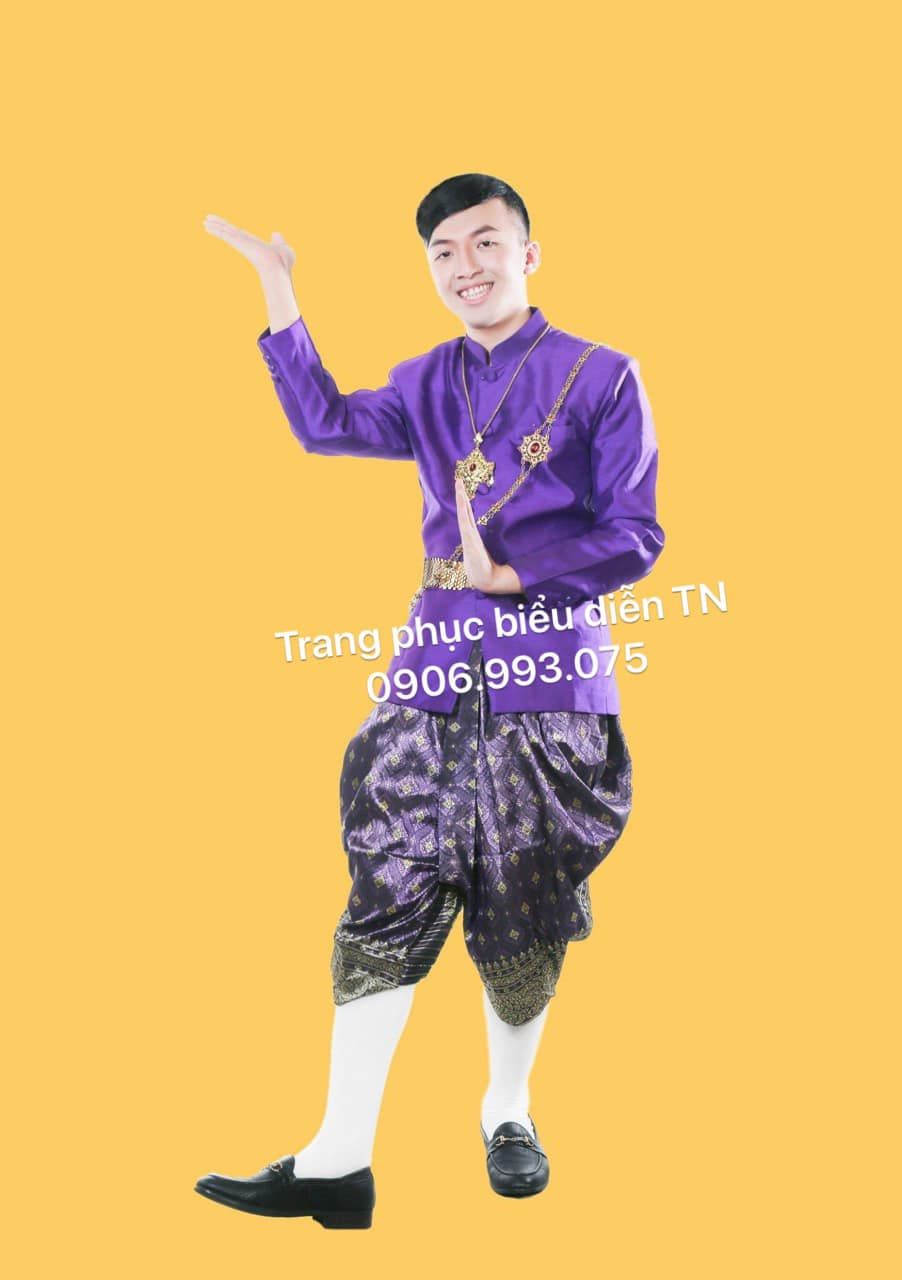 NN89 - Trang Phục Khmer Nam Tím Sậm