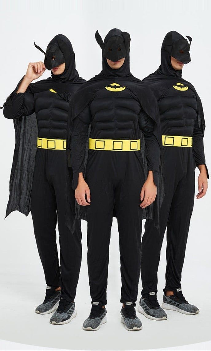 SAH009 - Trang Phục Hóa Trang Người Dơi Batman Người Lớn Cơ Bắp, Bộ Đồ Hóa Trang Siêu Anh Hùng