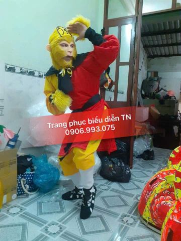  TDK004 - Trang Phục Tôn Ngộ Không Khoác Xanh/Đỏ 