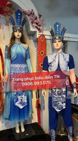  AL12 - Trang Phục Âu Lạc Nam Xanh 