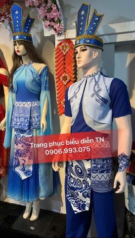  AL12 - Trang Phục Âu Lạc Nam Xanh 