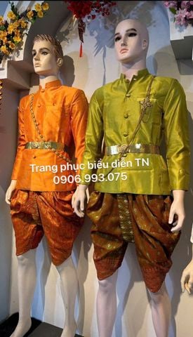  NN103 - Trang Phục Thái Lan Nam Màu Cam + Xanh Oliu 