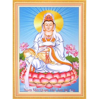 Tranh thêu chữ thập Quan Thế Âm 222906