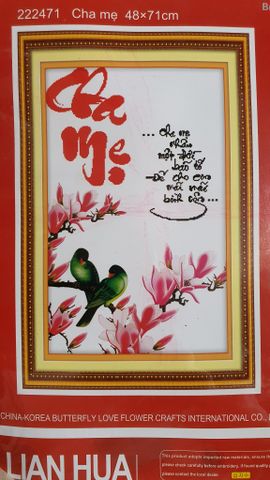 Tranh thêu chữ thập Cha Mẹ 222471