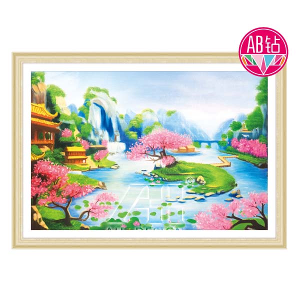 Tranh gắn đá phong cảnh Bồng lai Tiên Cảnh 77487