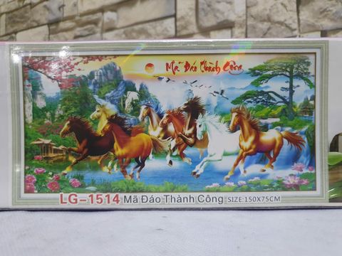 Tranh đính đá Mã đáo thành công LG-1514 size 150x75cm