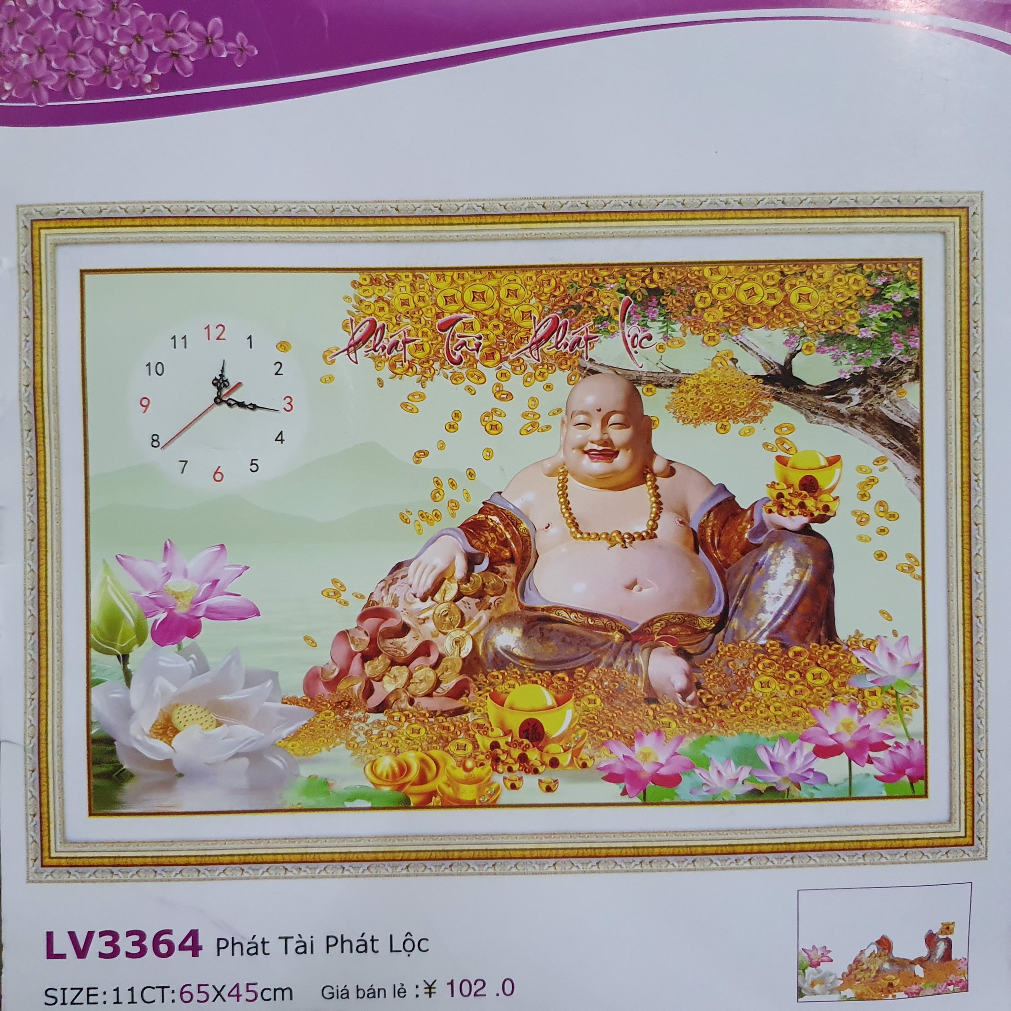 Tranh Thêu Chữ Thập Đồng Hồ Phát Tài Phát Lộc Lv3364 Size 65X45Cm – View  Life