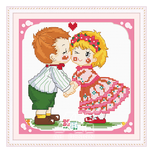 Tranh thêu chữ thập Ailuo I love you 29629